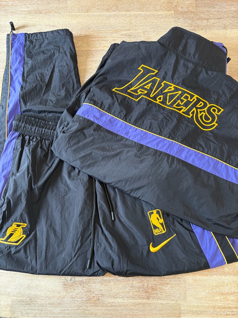 Nike Black, Purple & Yellow Los Angeles Lakers Track Pants